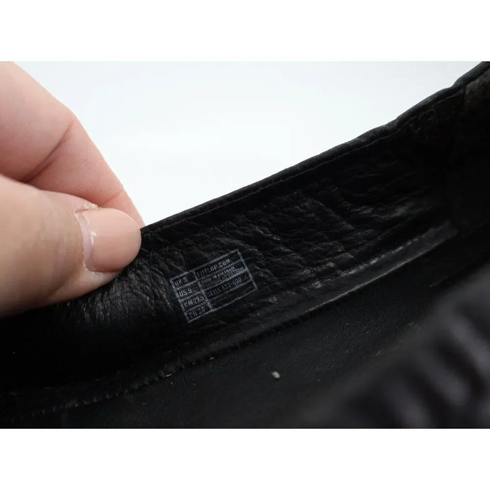 Fitflop Women F-Pop Ballet Flat Size 5 Slip On Toning Ballet Shoe Black Leather